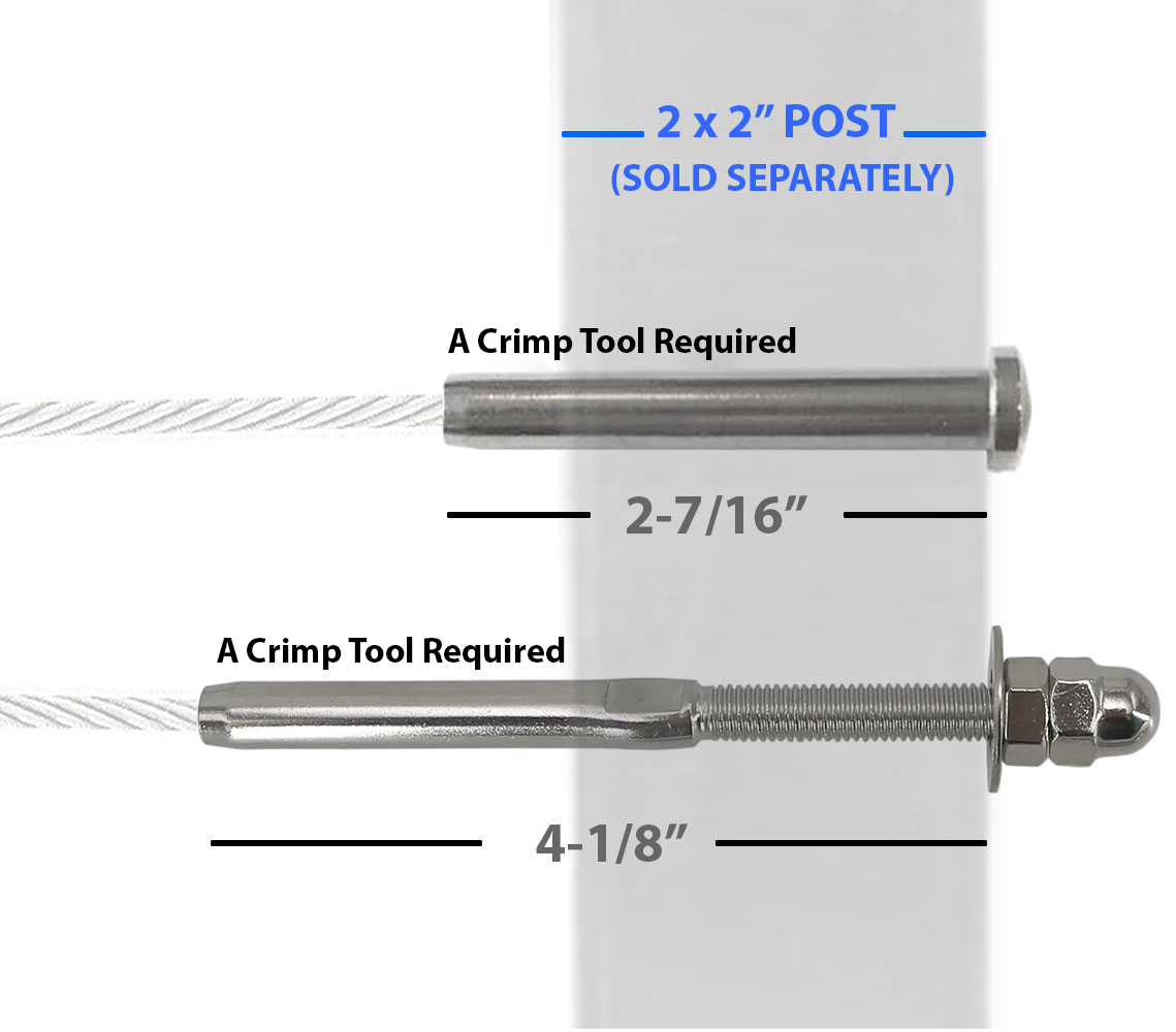 (CBL-TT018) Stainless Steel 316 Grade Cable Railing Threaded Stud ...