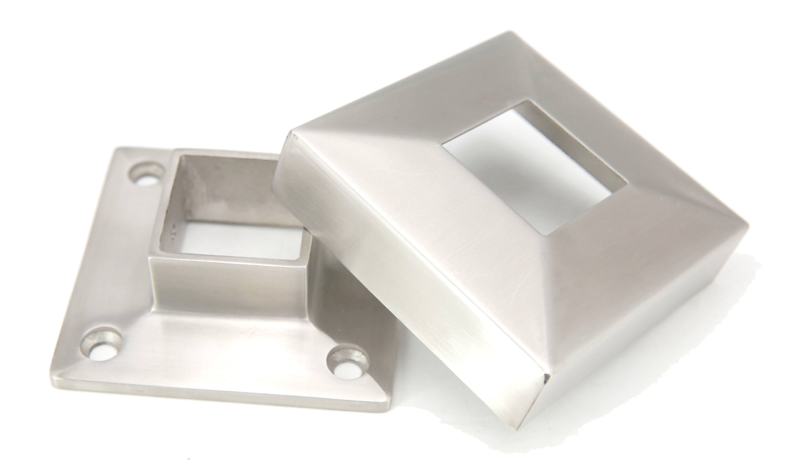 Stainless Steel 316 Grade Base Flange Cover Combo For Square Post Top Hardware